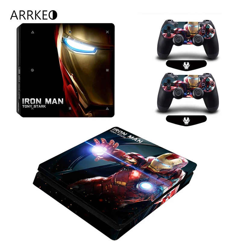 Фото Виниловая защитная пленка ARRKEO Super Hero Iron Man для Sony PlayStation 4 PS4|stickers for|stickers for sonystickers