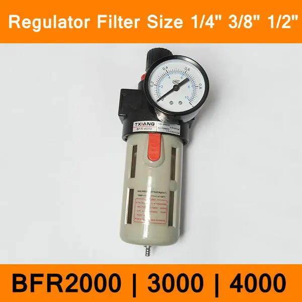 BFR2000 BFR3000 BFR4000 регулятор фильтр Размер порта 1/4 "3/8" 1/2 "Пневматический источник обработки блок воздушный фильтр Регулятор давления
BFR2000 BFR3000 BFR4000 регулятор фильтр Размер порта 1/4 "3/8" 1/2 "Пневматический источник обработки блок воздушный фильтр Регулятор давления