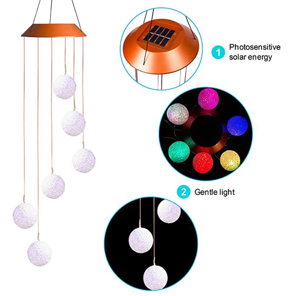Color Changing Solar Power Wind Chime Crystal Ball LED Hanging Spinner Lamp Color Changing Waterproof Outdoor Windchime Light
Color Changing Solar Power Wind Chime Crystal Ball LED Hanging Spinner Lamp Color Changing Waterproof Outdoor Windchime Light