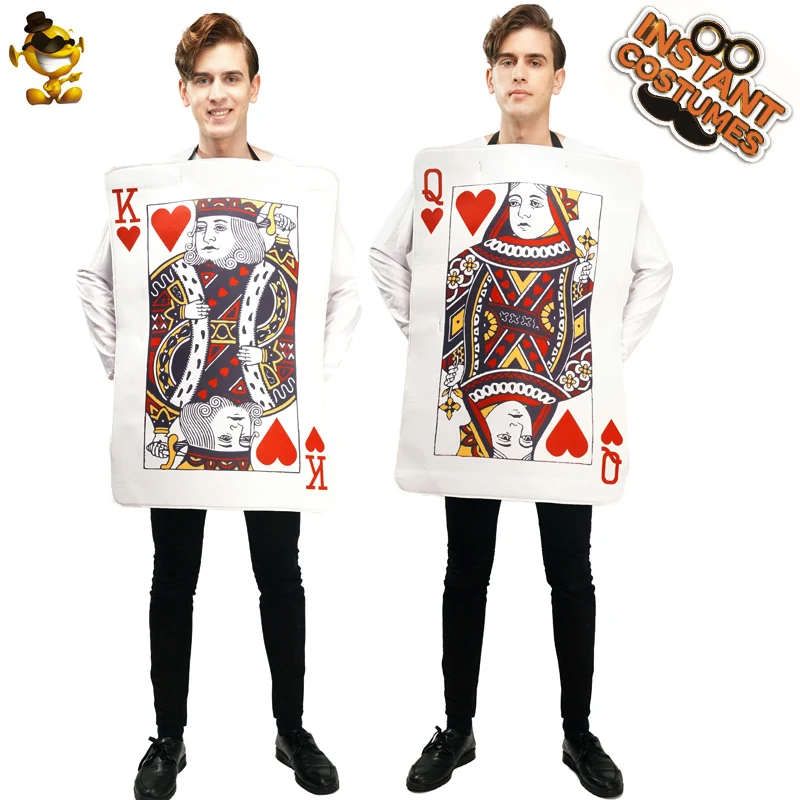 Мужской костюм King Hearts маскарадный с сердечками игральными картами карточками