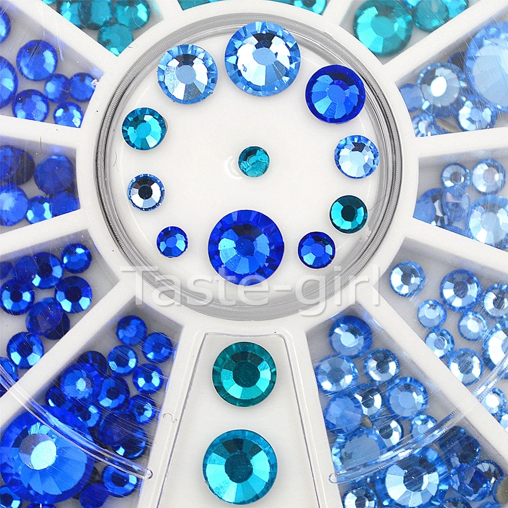 Mixed size blue 3D Nails Art Decorations Rhinestones wheel glitter DIY nail jewelry accessoires beauty manicure tools 2mm to 6mm
Mixed size blue 3D Nails Art Decorations Rhinestones wheel glitter DIY nail jewelry accessoires beauty manicure tools 2mm to 6mm