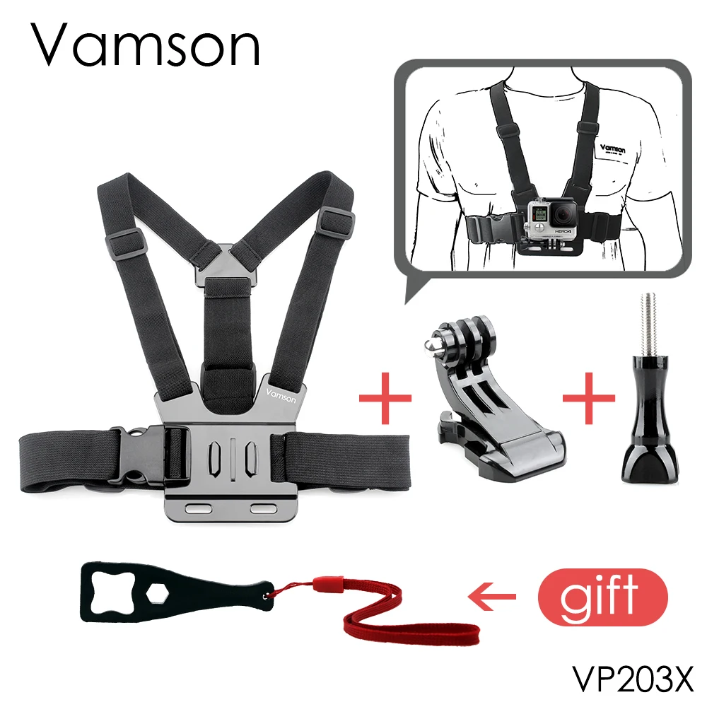 Vamson for Gopro Hero 7 5 6 4 Accessories Sports Cam Fixed Chest Strap for Xiomi for Yi 4K for GoPro SJCAM SJ4000 Camera VP203
Vamson for Gopro Hero 7 5 6 4 Accessories Sports Cam Fixed Chest Strap for Xiomi for Yi 4K for GoPro SJCAM SJ4000 Camera VP203