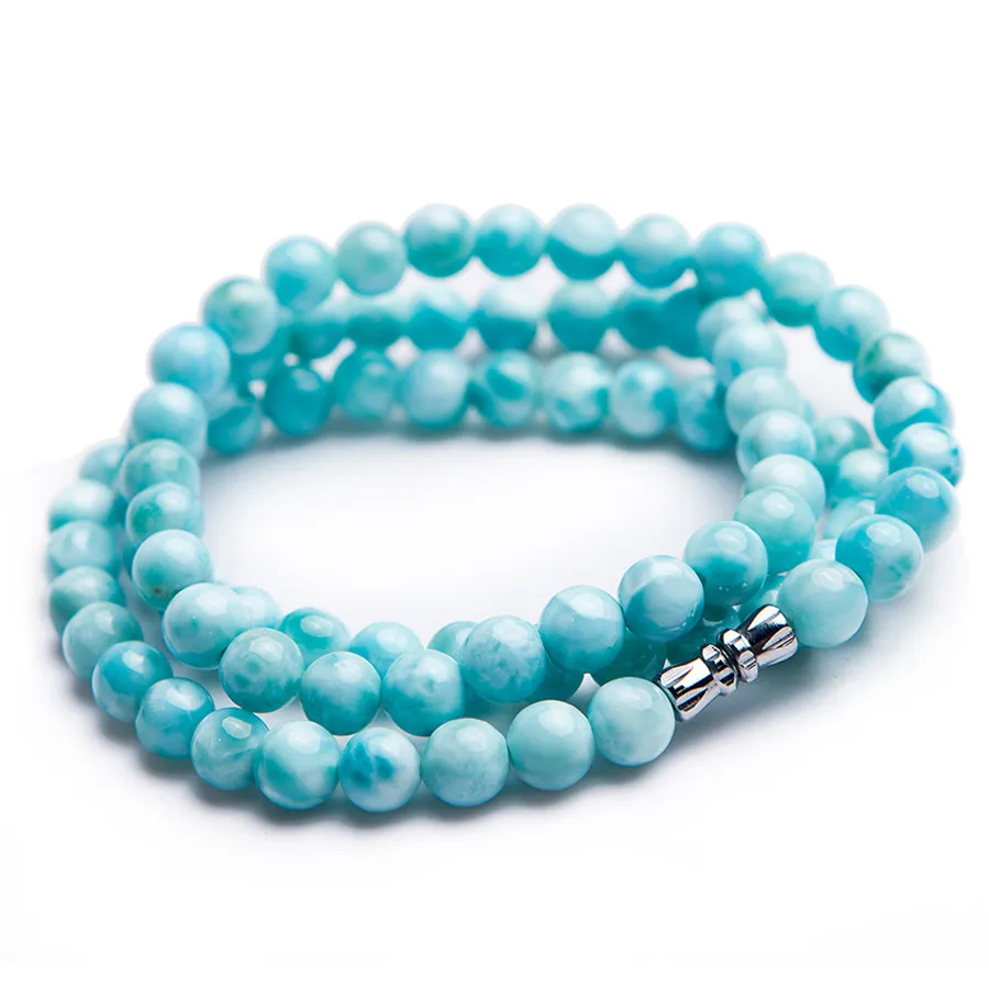 6mm Natural Blue Larimar Stone Necklace For Women Men Gift Crystal Round Beads Dominica Water Pattern Gemstone Long Chains AAAAA
6mm Natural Blue Larimar Stone Necklace For Women Men Gift Crystal Round Beads Dominica Water Pattern Gemstone Long Chains AAAAA