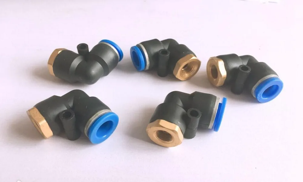 

2pcs L Shaped Pneumatic Fitting PLF12-02 PLF12-03 PLF12-04 Pneumatic quick plunger pipe joint PLF internal thread elbow