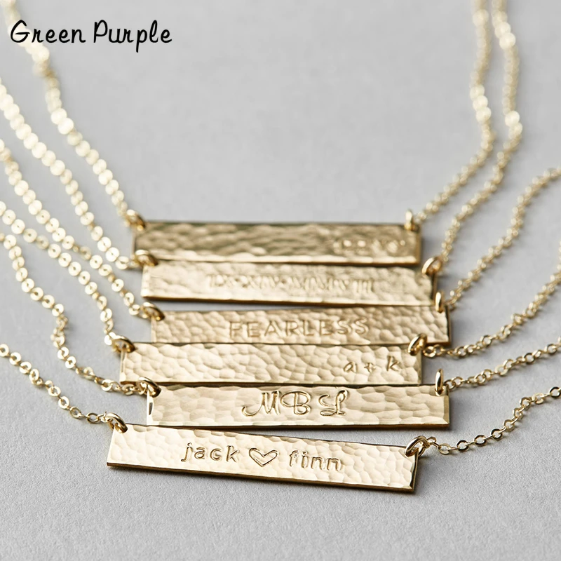 Hammered Name Bar Necklace 100% 925 Silver Chocker Handmade Letter Jewelry Pendants Boho Kolye Necklace for Women
Hammered Name Bar Necklace 100% 925 Silver Chocker Handmade Letter Jewelry Pendants Boho Kolye Necklace for Women