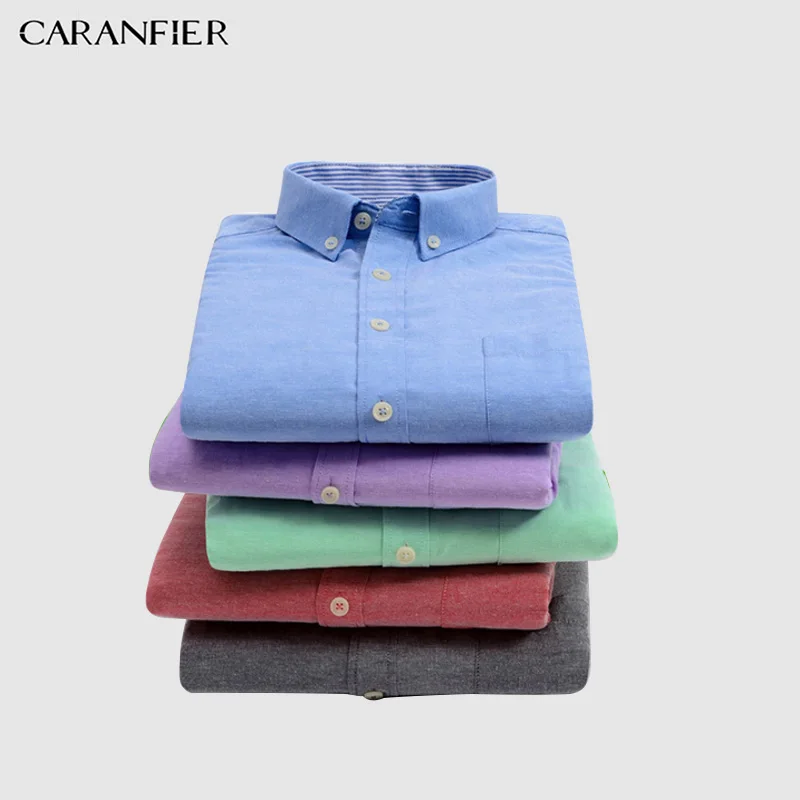 CARANFIER New Long Sleeve Shirt Men Cotton Brand Oxford Men's Shirts Men Business Dress Shirt Casual Shirt Camisa Masculina
CARANFIER New Long Sleeve Shirt Men Cotton Brand Oxford Men's Shirts Men Business Dress Shirt Casual Shirt Camisa Masculina