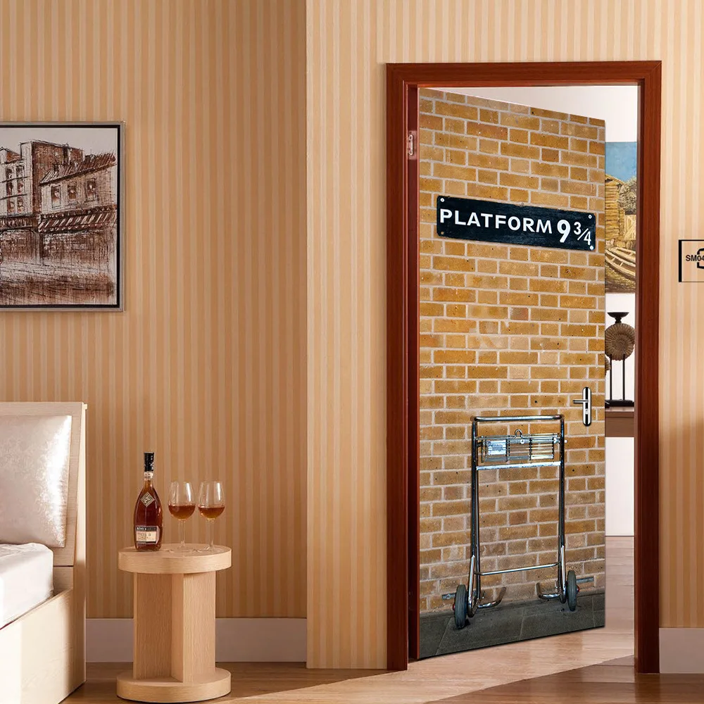 Платформа 9 3/4 наклейки на двери 3D наклейка на дверь Глянцевая без пузырей наклейка легко чистить виниловые обои Лондон
Платформа 9 3/4 наклейки на двери 3D наклейка на дверь Глянцевая без пузырей наклейка легко чистить виниловые обои Лондон