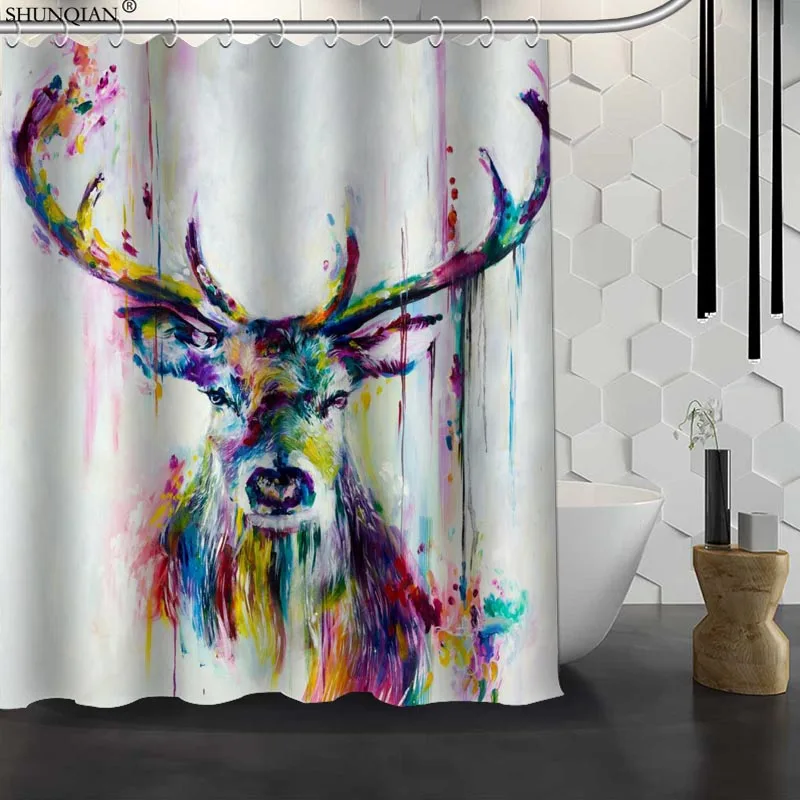 New Colorful Deer Custom Shower Curtain Waterproof Fabric Bath Curtain Polyester Fabric Bathroom Curtain 18-4.11
New Colorful Deer Custom Shower Curtain Waterproof Fabric Bath Curtain Polyester Fabric Bathroom Curtain 18-4.11