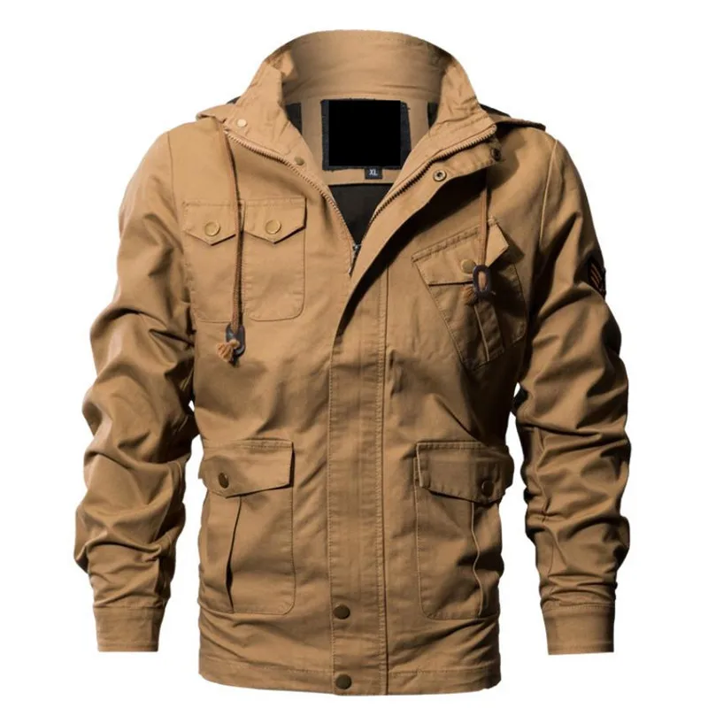 New spring men's jacket casual solid color coat hooded windbreaker cotton jacket large size
New spring men's jacket casual solid color coat hooded windbreaker cotton jacket large size