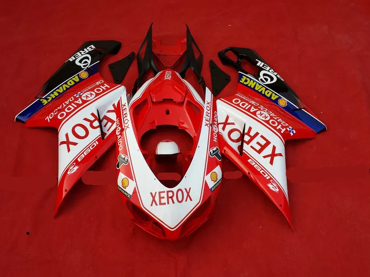Комплект обтекателей для DUCATI 848 1098 07 08 09 10 11 12 ducati 1198 2007 2008 2011 ABS Топ Белый Черный