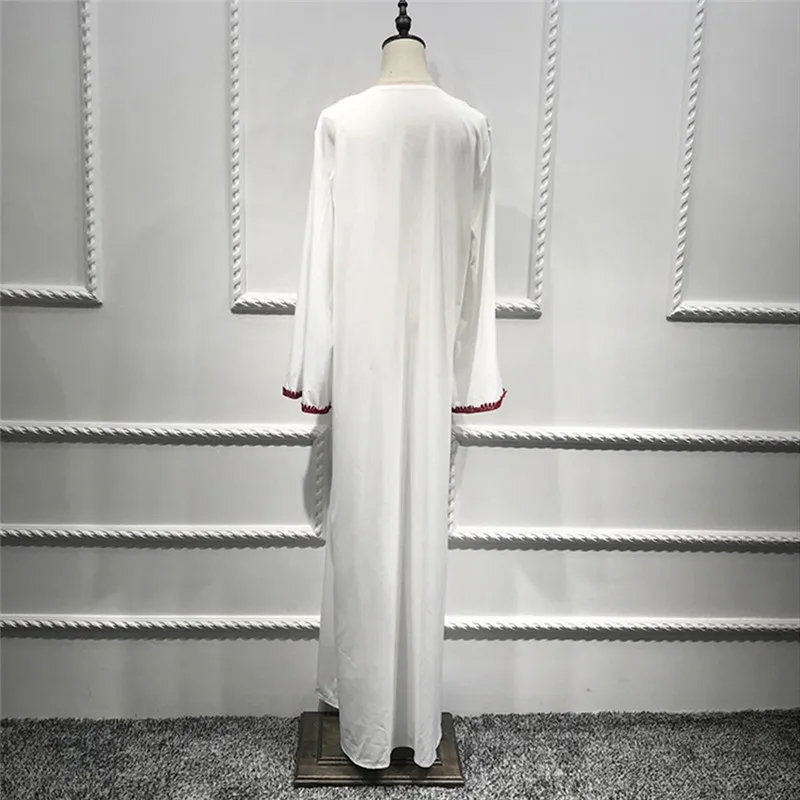 White Open Abaya Muslim Dress Kimono Dubai Turkey Bangladesh Islamic Clothing Lace Kaftan Arabic Cardigan Muslim Robe 2019
White Open Abaya Muslim Dress Kimono Dubai Turkey Bangladesh Islamic Clothing Lace Kaftan Arabic Cardigan Muslim Robe 2019