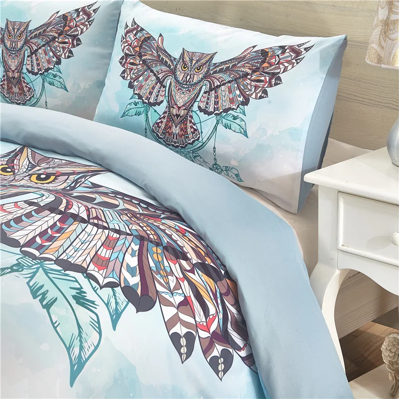 Windbell Owl 3D Digital Printed Bedding 2/3pcs Bedding Set