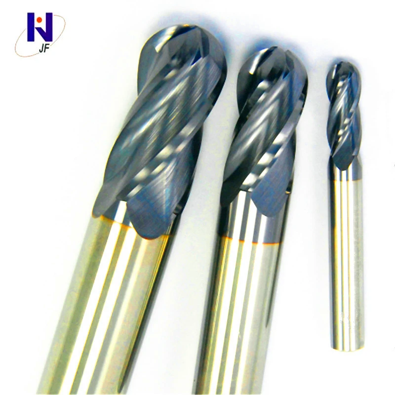 JF R1.25*5*D4*50 Solid carbide Ball nose end mill 2 flute end mills with straight shank milling cutter HRC50 TiAlN Coated
JF R1.25*5*D4*50 Solid carbide Ball nose end mill 2 flute end mills with straight shank milling cutter HRC50 TiAlN Coated