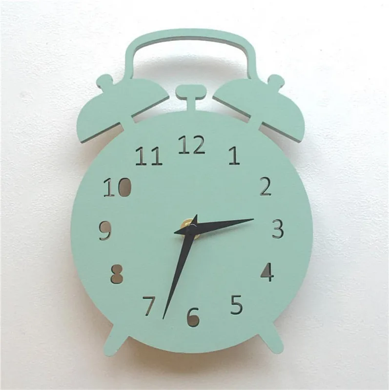 Фото Будильник немой часы деревянные мультфильм настенные украшения на день рождения