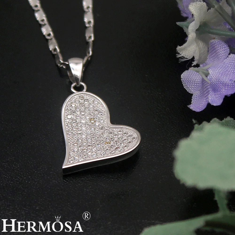 HERMOSA Jewelry 925 Sterling Silver Color fashion Romantic Heart Style Wedding Accessories Earring Pendant Ring Set SET005
HERMOSA Jewelry 925 Sterling Silver Color fashion Romantic Heart Style Wedding Accessories Earring Pendant Ring Set SET005
