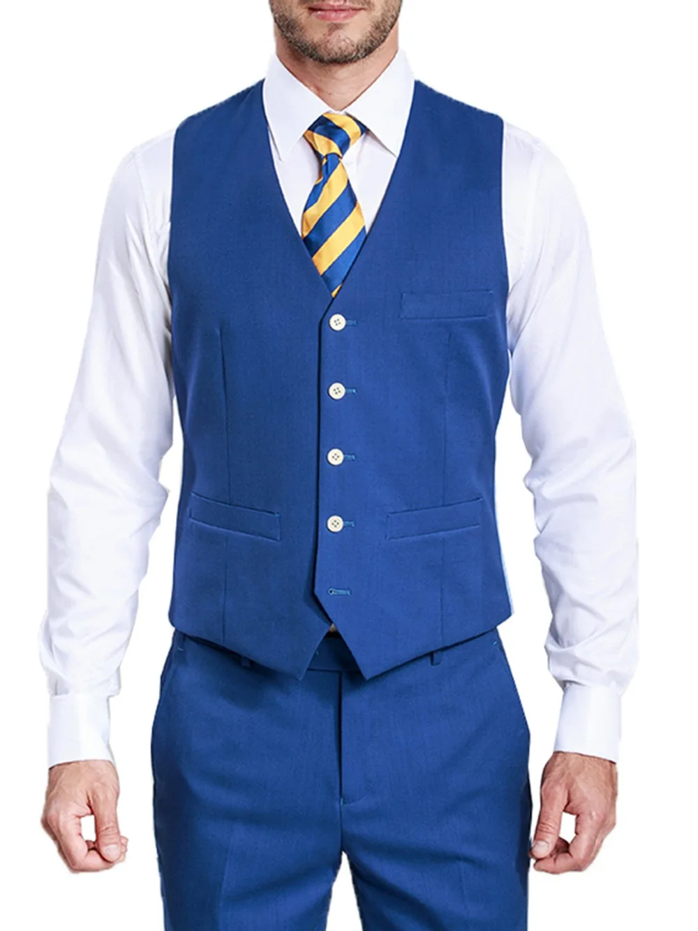 HCF by Air Blue Adjustable Waist Men's Classic Formal Business Slim Fit Wedding Custom Made Vest Suit Tuxedo
HCF by Air Blue Adjustable Waist Men's Classic Formal Business Slim Fit Wedding Custom Made Vest Suit Tuxedo