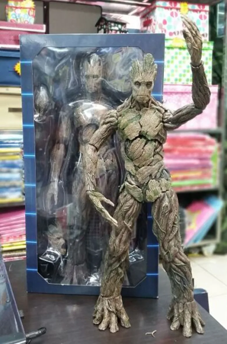 Tamanho grande Guardians Of The Galaxy Arvore Homem Мстители фигурка 40 см Groot BJD Modelo Colecao Presente com caixa