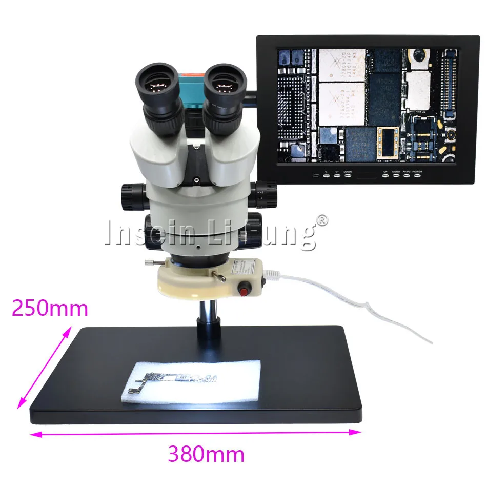 Камера 28MP 1080P 60FPS HDMI USB + Новый адаптер с регулируемым фокусом Тринокулярный