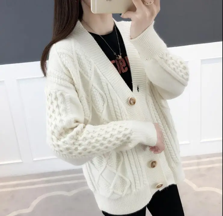 Autumn Winter Women Casual Knitwear Cardigan Female Casual Sweaters Wild Long Sleeve Solid Jumper Knitted Cardigans Coat HK134
Autumn Winter Women Casual Knitwear Cardigan Female Casual Sweaters Wild Long Sleeve Solid Jumper Knitted Cardigans Coat HK134