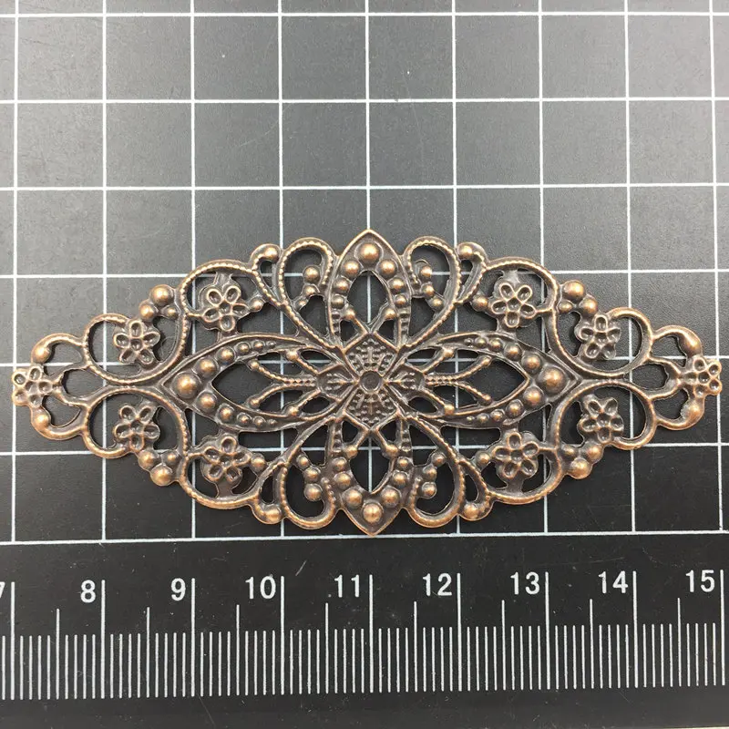 10Pcs Copper Tone Connector Embellissements Classic Flower Filigree Wraps Metal Craft DIY Findings Charms 8cm
10Pcs Copper Tone Connector Embellissements Classic Flower Filigree Wraps Metal Craft DIY Findings Charms 8cm