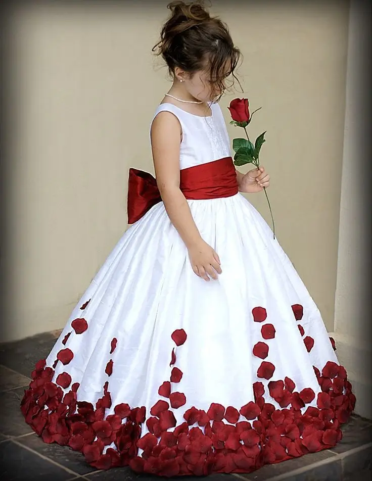 Flower Girl Dresses For Weddings Bow Sleeveless Taffeta Flowers Off Shoulder Custom Made pageant dresses for little girls Sale
Flower Girl Dresses For Weddings Bow Sleeveless Taffeta Flowers Off Shoulder Custom Made pageant dresses for little girls Sale