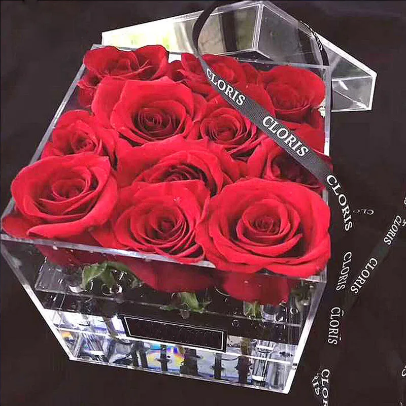 New Style Acrylic Rose Flower Box Makeup Organizer Cosmetic Tools Holder Flower Gift Box For Girlfriend Wife With Cover
New Style Acrylic Rose Flower Box Makeup Organizer Cosmetic Tools Holder Flower Gift Box For Girlfriend Wife With Cover