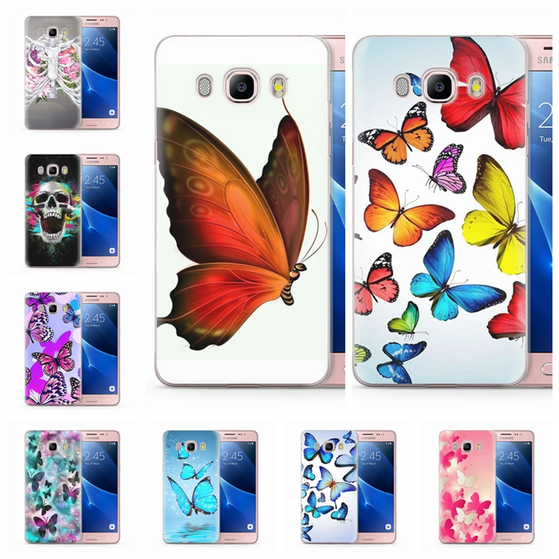 Чехол CaseCoque для Funda Samsung Galaxy J5 2016 чехол J510 J510F из ТПУ мягкий с изображением бабочки