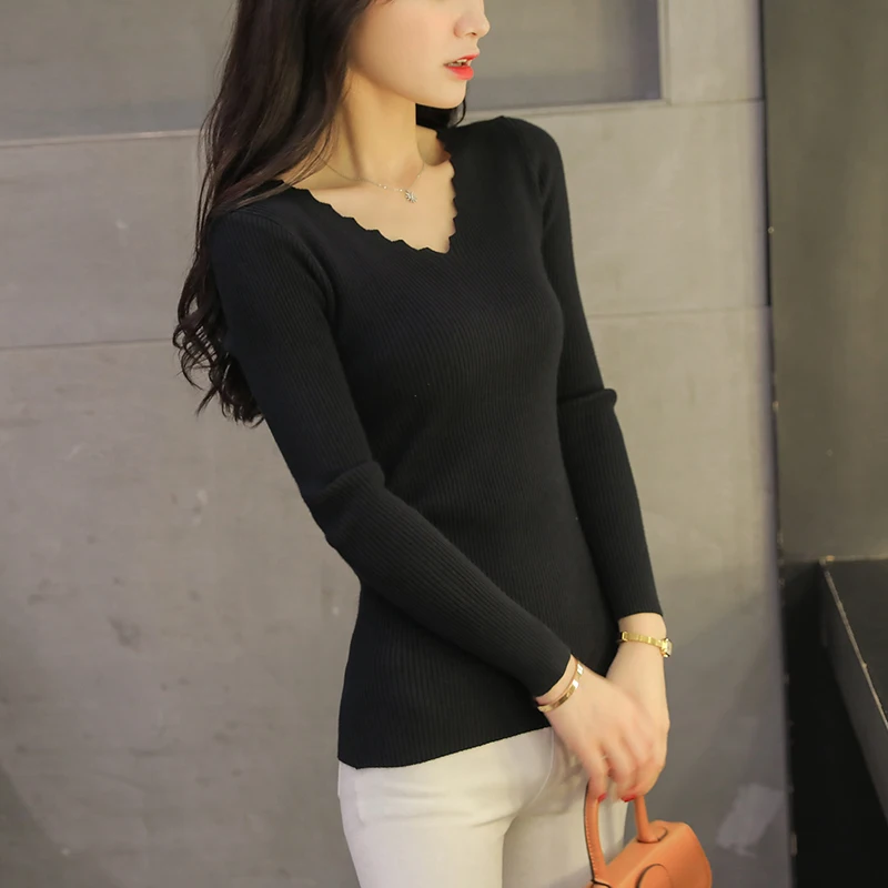 2020 Autumn Winter New Women's Sweaters Fashion Slim Long Sleeves Short Elasticity Pullover Sweater Sexy V Neck Casual Knitwear
2020 Autumn Winter New Women's Sweaters Fashion Slim Long Sleeves Short Elasticity Pullover Sweater Sexy V Neck Casual Knitwear
