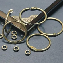 20pcs DIY Photo Album Loose-leaf Book Circle Key Ring Card Buckle Snap Binding Iron Scrapbook Antique Bronze 25mm 32mm 38mm 62mm