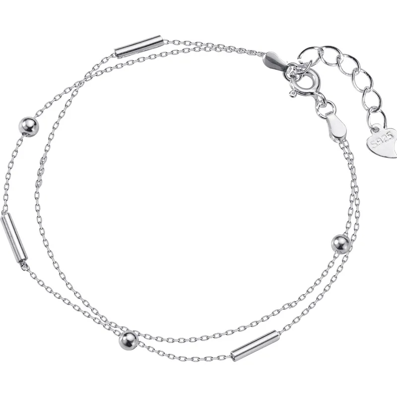 La Monada Bead Fine Silver 925 Jewelry Bracelet Female Woman Two Layer Chain Minimalist Bracelets For Women Silver 925 Sterling
La Monada Bead Fine Silver 925 Jewelry Bracelet Female Woman Two Layer Chain Minimalist Bracelets For Women Silver 925 Sterling