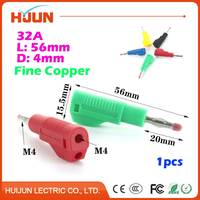 1pcs 4mm Fine Copper Banana Plug Audio Speaker Amplifier Cable Wire Power Screw Sheath Stretch Flex Superposed Connector Adapter
1pcs 4mm Fine Copper Banana Plug Audio Speaker Amplifier Cable Wire Power Screw Sheath Stretch Flex Superposed Connector Adapter
