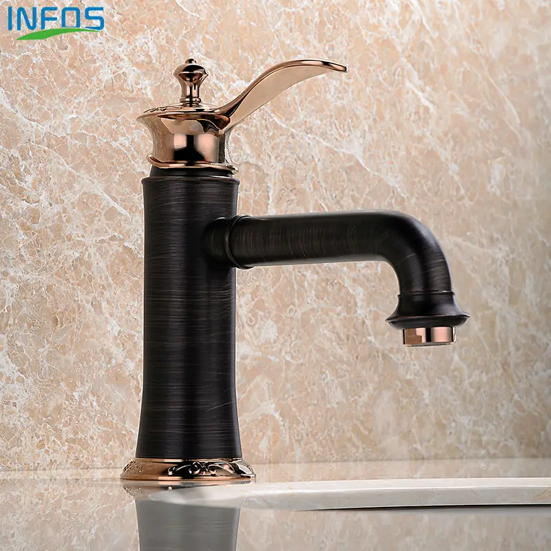 INFOS Black Antique Copper Bathroom Brass Basin Faucet Single Handle Hot and Cold Water Tap Deck Mounted Sink Mixer IFC003
INFOS Black Antique Copper Bathroom Brass Basin Faucet Single Handle Hot and Cold Water Tap Deck Mounted Sink Mixer IFC003