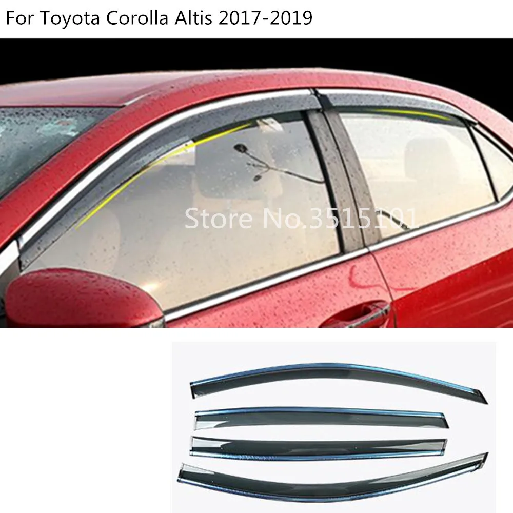 Car cover Stick styling plastic Window glass Wind Visor Rain Sun Guard Vent 4pcs For Toyota Corolla Altis 2017 2018 2019
Car cover Stick styling plastic Window glass Wind Visor Rain Sun Guard Vent 4pcs For Toyota Corolla Altis 2017 2018 2019
