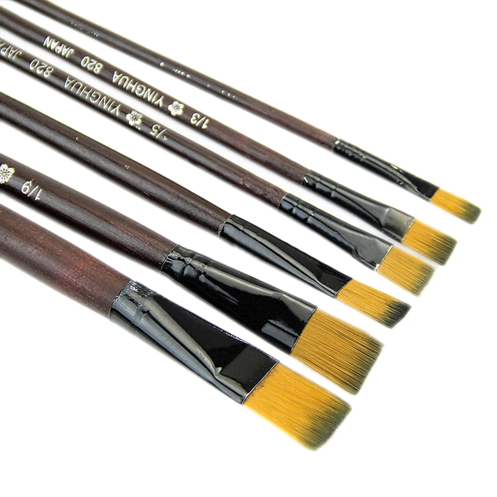 6Pcs/Set Nylon Hair Acrylics Art Paint Brush Set Gouache Watercolor Oil Painting Brush Set Different Size
6Pcs/Set Nylon Hair Acrylics Art Paint Brush Set Gouache Watercolor Oil Painting Brush Set Different Size