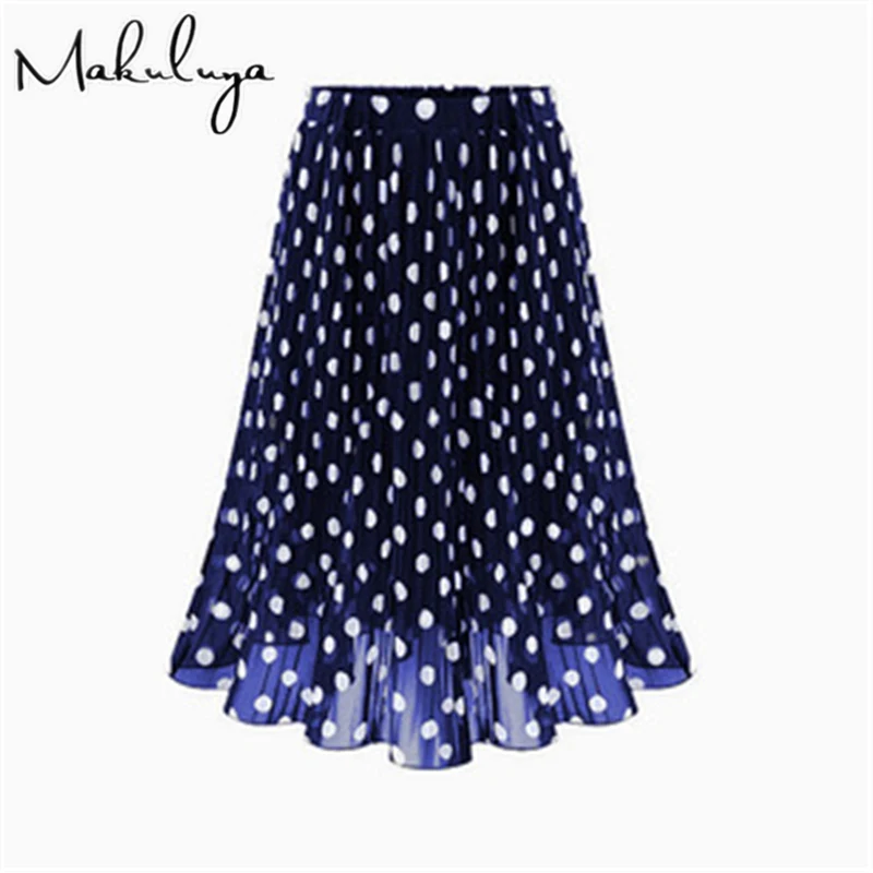 Makuluya Women Chiffon Polka Dot Girl Summer Spring Female Black White Elastic Waist Pleated Skirts Beach A-Line Plus Size L6
Makuluya Women Chiffon Polka Dot Girl Summer Spring Female Black White Elastic Waist Pleated Skirts Beach A-Line Plus Size L6