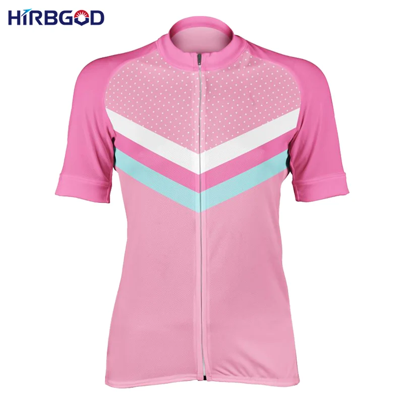 HIRBGOD Women Cycling Jersey Pink Short Sleeve Bike Shirts Cycling Team Clothing Mountain Bike Jersey Tops, HK183
HIRBGOD Women Cycling Jersey Pink Short Sleeve Bike Shirts Cycling Team Clothing Mountain Bike Jersey Tops, HK183