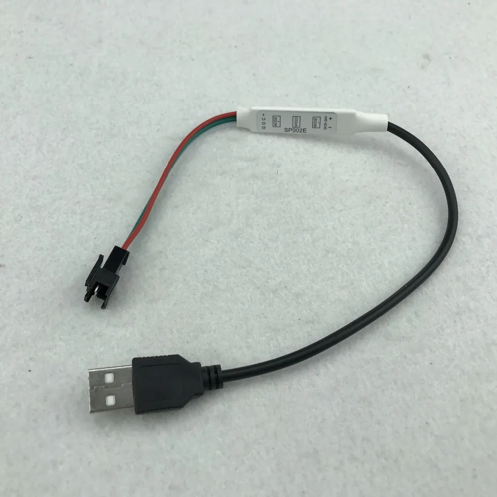 SP002E-USB; LED pixel controller with USB connector for power input;supports WS2811/WS2812/WS2813/APA102C/UCS1903/TM1809 etc
SP002E-USB; LED pixel controller with USB connector for power input;supports WS2811/WS2812/WS2813/APA102C/UCS1903/TM1809 etc