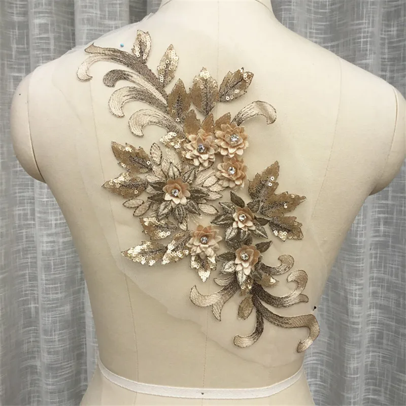 3D Flower Embroidery Sequins Applique Cloth Patches Hand Sewn Patches No Glue Sewing Accessory DIY for Dress Wedding 40*17CM
3D Flower Embroidery Sequins Applique Cloth Patches Hand Sewn Patches No Glue Sewing Accessory DIY for Dress Wedding 40*17CM