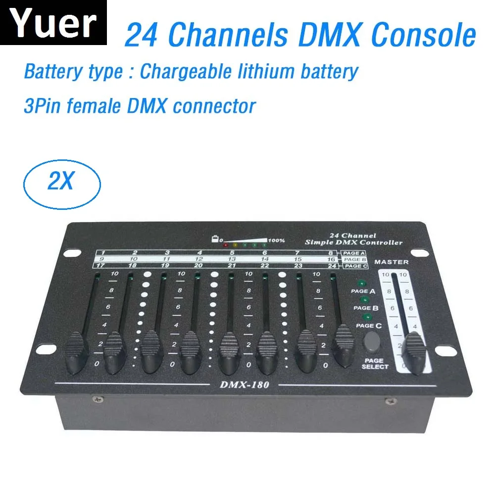 24 Channels Simple DMX Controller Stage Lighting DJ Equipments DMX Console For LED Par Moving Head Spotlights DJ Controller
24 Channels Simple DMX Controller Stage Lighting DJ Equipments DMX Console For LED Par Moving Head Spotlights DJ Controller