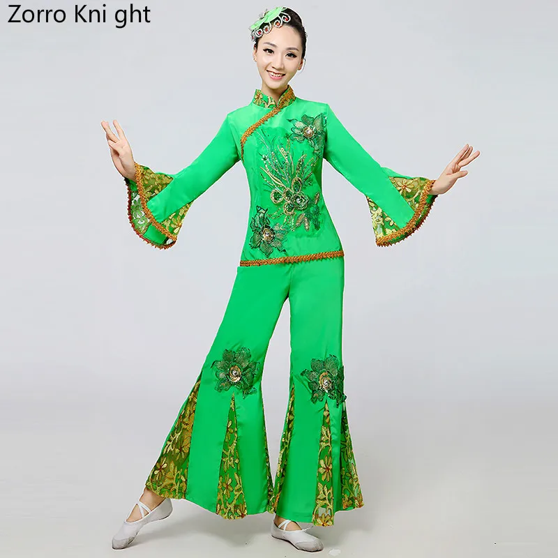 Zorro Kni ght Northeast Yangge костюм 2018 новый Этнический стиль танцевальный квадратный