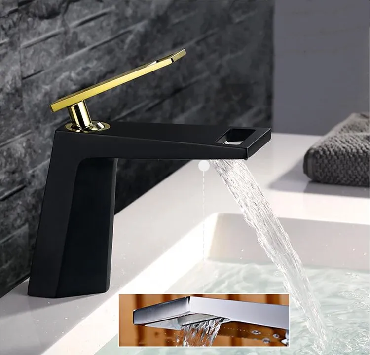 New top high quality Basin faucet Creative fashion Black/white/chrome Brass Bathroom Hot Cold waterfall basin Faucet
New top high quality Basin faucet Creative fashion Black/white/chrome Brass Bathroom Hot Cold waterfall basin Faucet