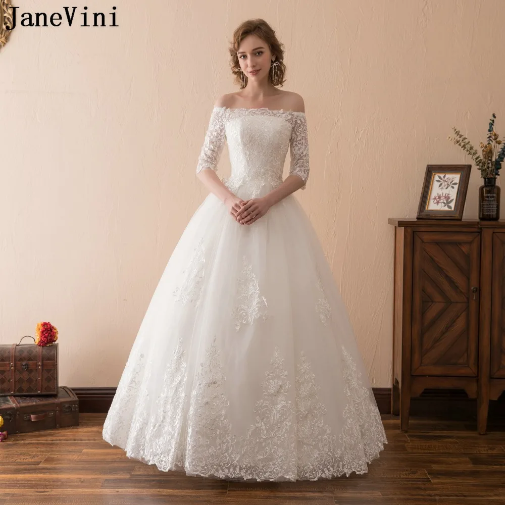 JaneVini Princess Plus Size Country Wedding Dresses A Line Vintage Tulle Half Sleeve Appliques White Bridal Gowns Robe De Mariee
JaneVini Princess Plus Size Country Wedding Dresses A Line Vintage Tulle Half Sleeve Appliques White Bridal Gowns Robe De Mariee