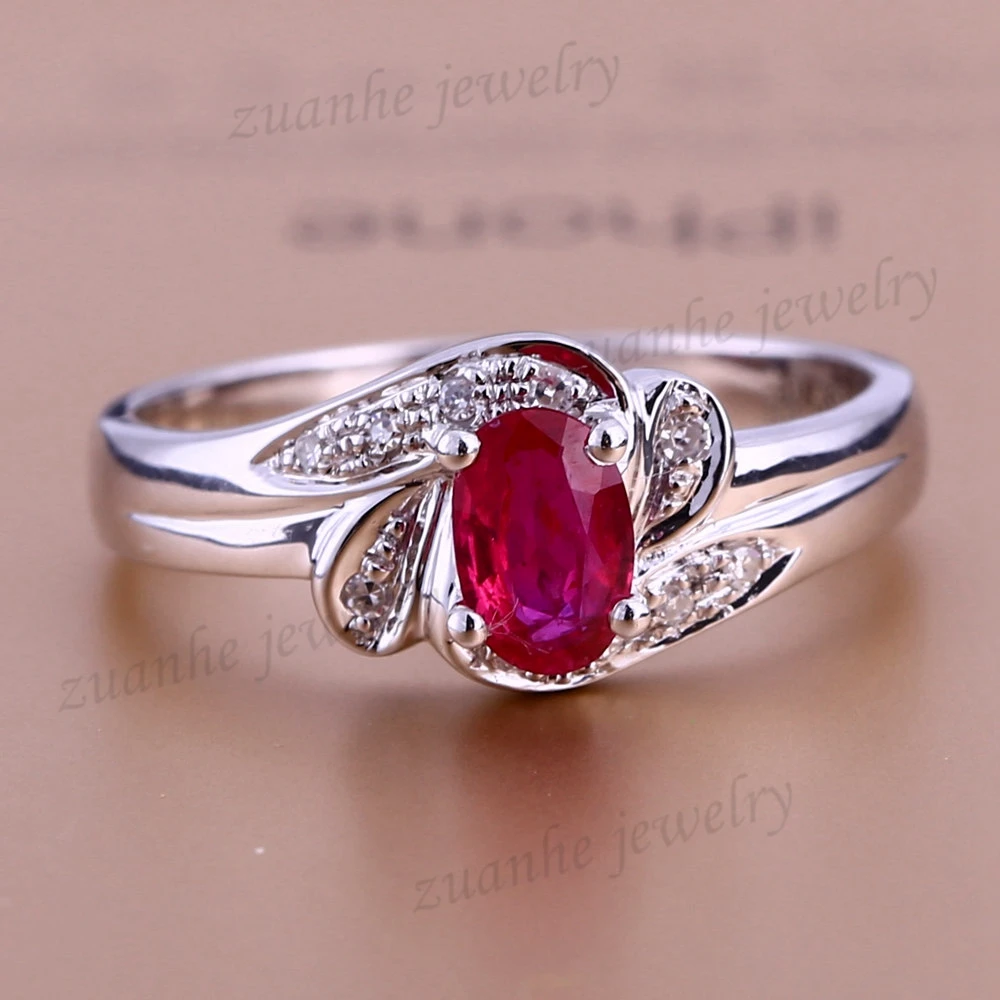 BAIHE Estate! Oval Natural Ruby Ring Diamonds Solid 14k White Gold Fine Jewelry Engagement Ring Women Ring Wedding Band Ring
BAIHE Estate! Oval Natural Ruby Ring Diamonds Solid 14k White Gold Fine Jewelry Engagement Ring Women Ring Wedding Band Ring
