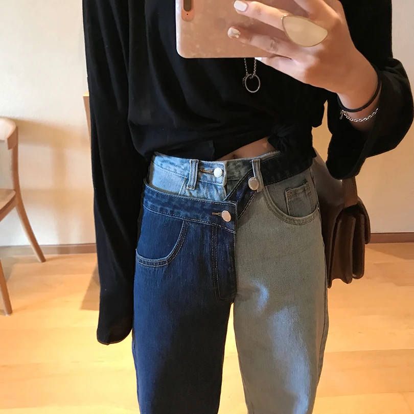 Women's Clothing Fashion Panelled loose straight high waist jeans ulzzang Vintage harajuku hipster New Spring jeans women Chic
Women's Clothing Fashion Panelled loose straight high waist jeans ulzzang Vintage harajuku hipster New Spring jeans women Chic