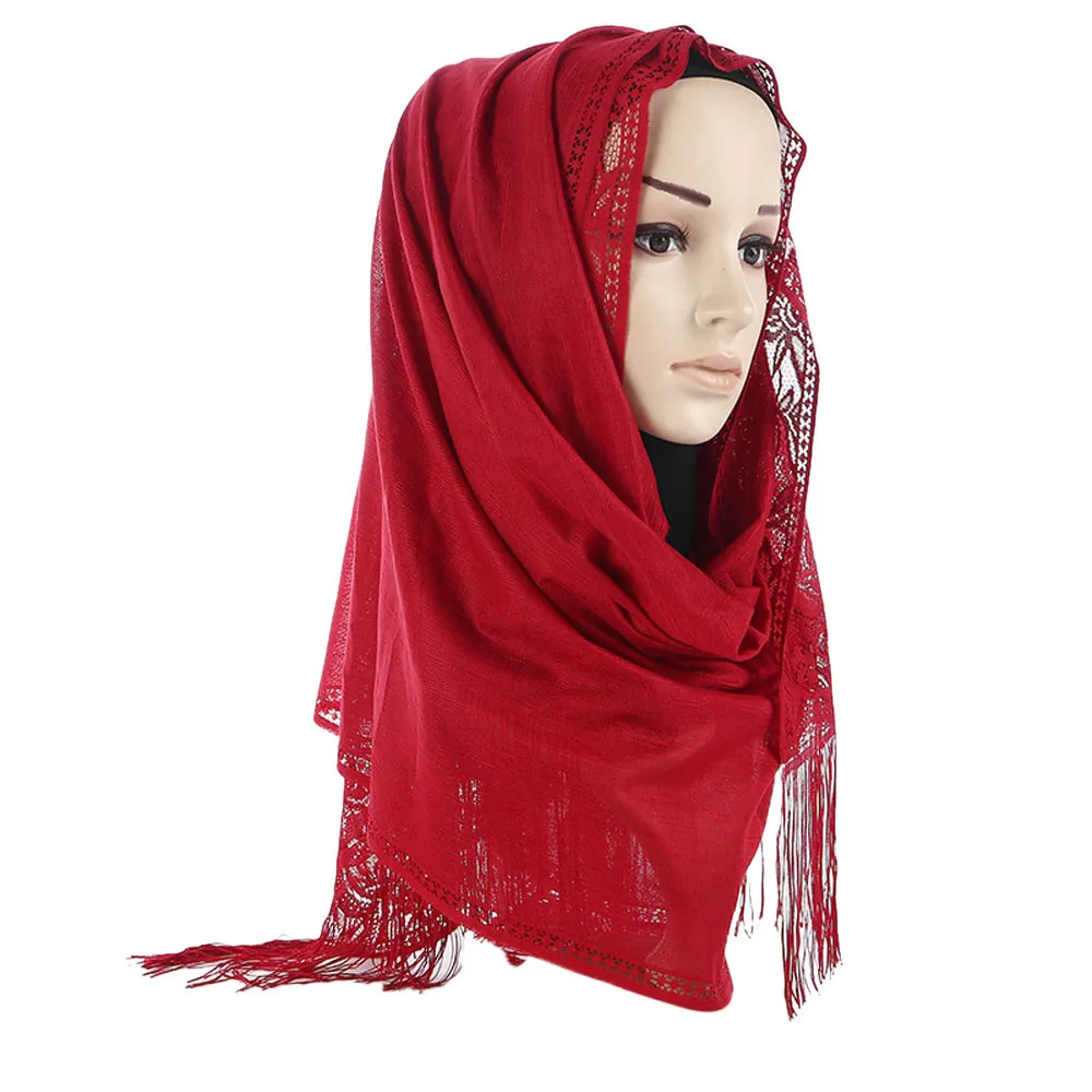 2019 NEW Women Muslim Islamic Tassel Lace Hollow Long Hijab Scarf Shawl Wrap Stole women's scarves handkerchief hijab scarf 4.13
2019 NEW Women Muslim Islamic Tassel Lace Hollow Long Hijab Scarf Shawl Wrap Stole women's scarves handkerchief hijab scarf 4.13