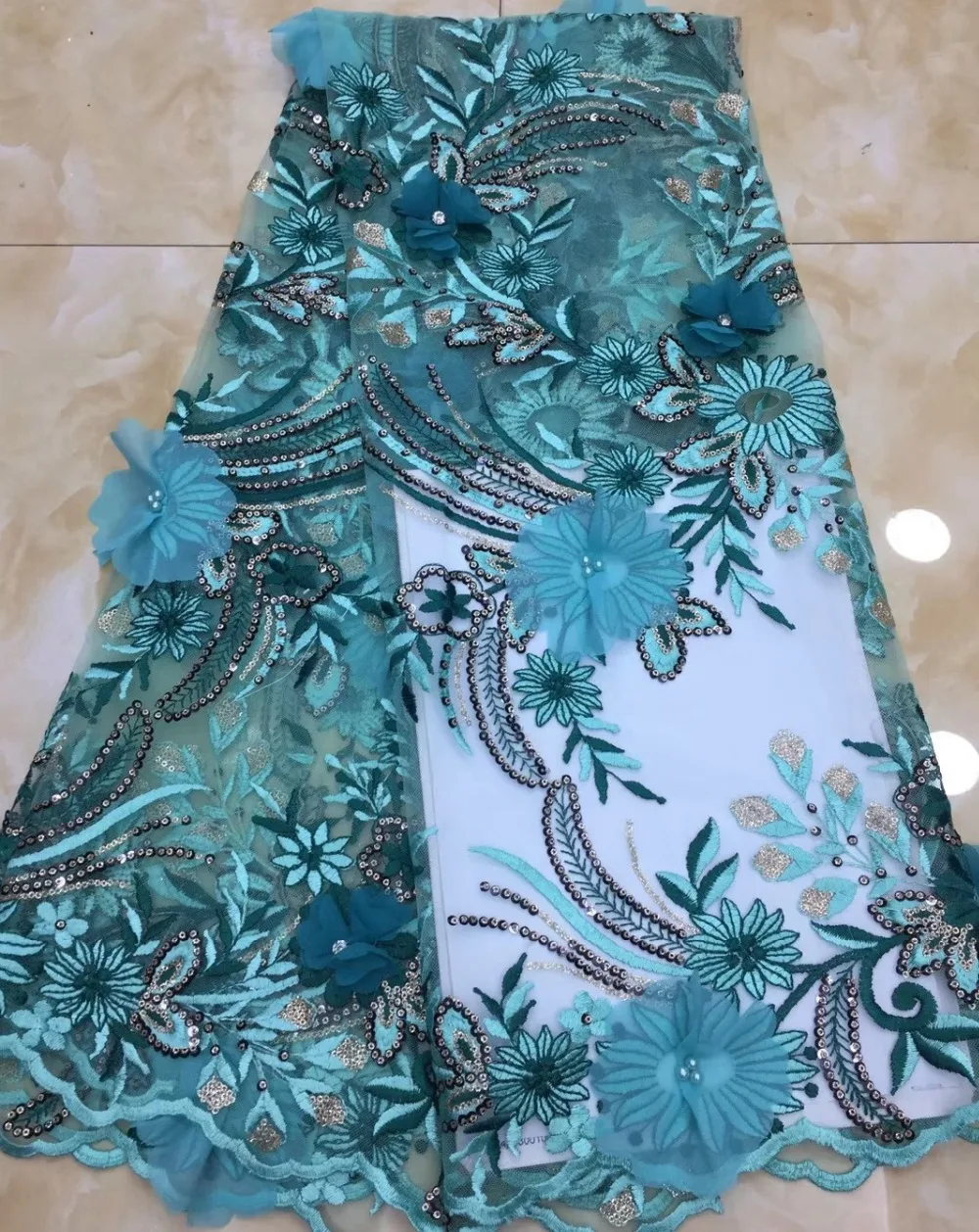 Wholesale 5 yards Flower Lace Fabric With Bead Sequins Embroidery tulle fabric high quality 3D Lace Fabric for Nigerian ML6716
Wholesale 5 yards Flower Lace Fabric With Bead Sequins Embroidery tulle fabric high quality 3D Lace Fabric for Nigerian ML6716