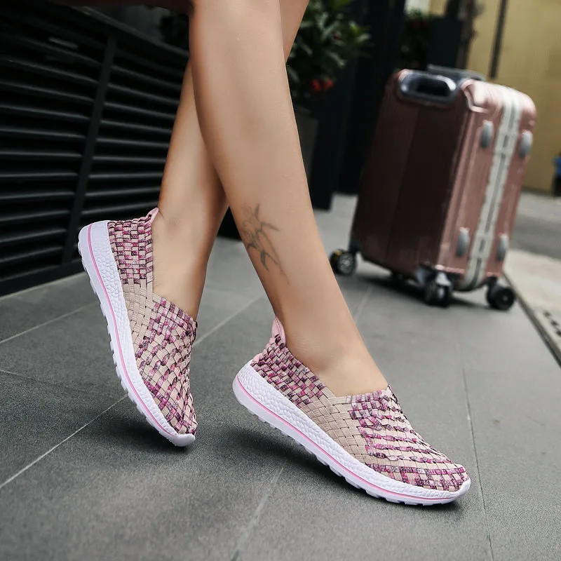 BEYARNEWomen Shoes Summer Sneakers Fashion Woven Flats Slip On Female Loafers Sneakers Comfortable Women's Flats BreathableE407
BEYARNEWomen Shoes Summer Sneakers Fashion Woven Flats Slip On Female Loafers Sneakers Comfortable Women's Flats BreathableE407