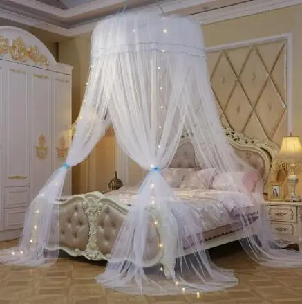 Princess Mosquito Net Double Bed Curtains Sleeping Curtain Bed Canopy Net Full Queen King Size Net 120cm diamter led light gift
Princess Mosquito Net Double Bed Curtains Sleeping Curtain Bed Canopy Net Full Queen King Size Net 120cm diamter led light gift