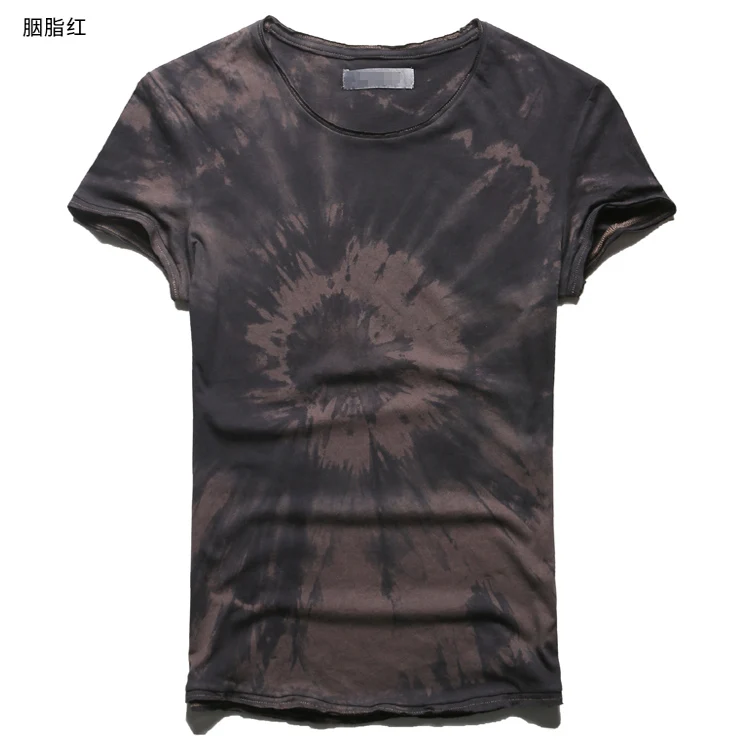 Summer Men New Style Tie Dyed Short Sleeve Casual Round Neck T-shirt Men's European Style Cotton Retro Washed Top Tees T372
Summer Men New Style Tie Dyed Short Sleeve Casual Round Neck T-shirt Men's European Style Cotton Retro Washed Top Tees T372