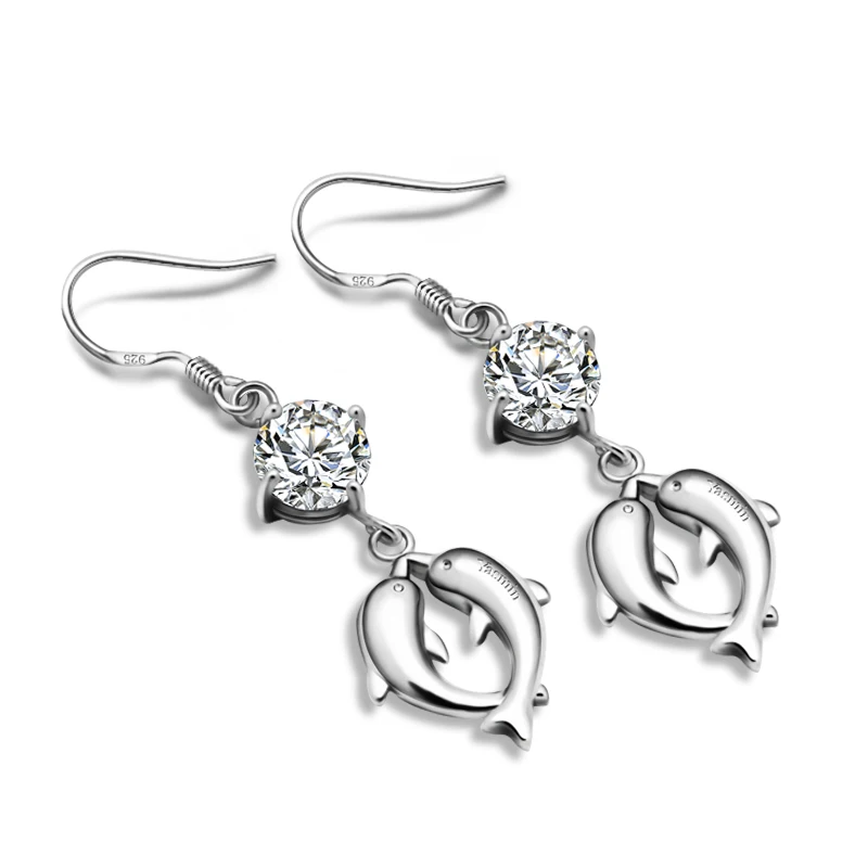 Hot Sale Cute Little Creature Dolphin Earrings For Woman Lovely Inlaid Zirconia Jewelry Beautiful Gift
Hot Sale Cute Little Creature Dolphin Earrings For Woman Lovely Inlaid Zirconia Jewelry Beautiful Gift